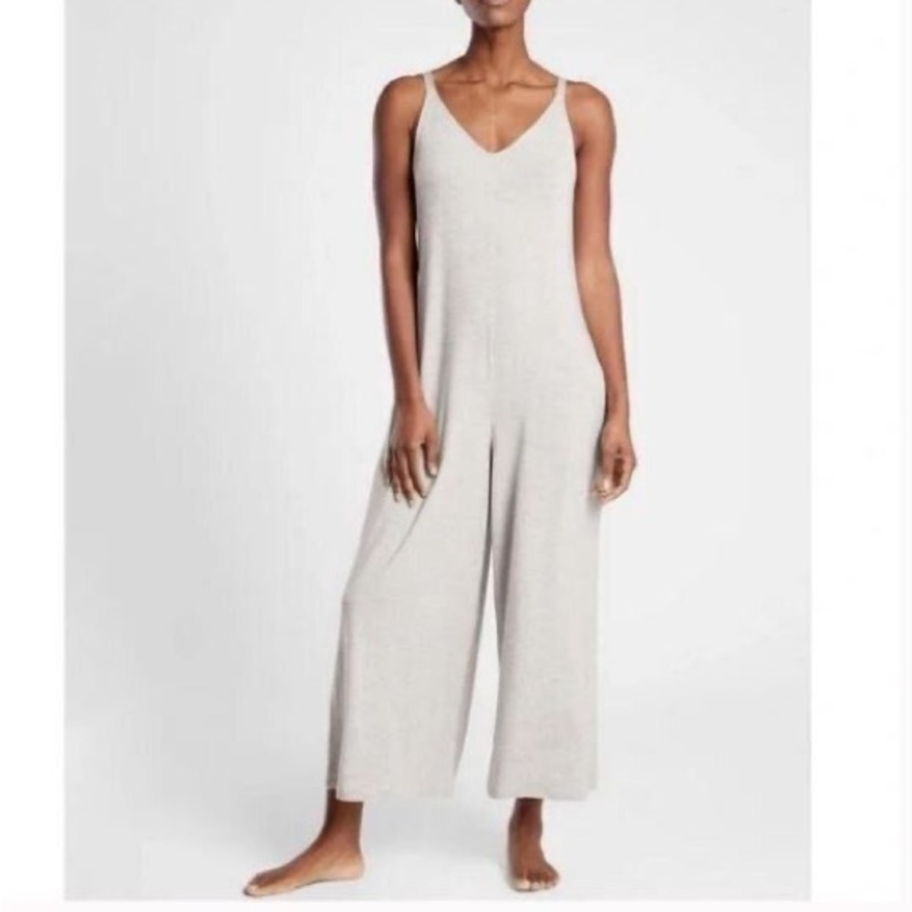 Athleta Nighttime Bliss Sleep Romper Grey